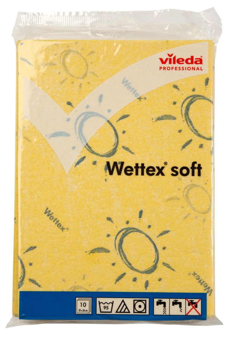 Wettex (Vileda) soft geel  25x36cm 10st