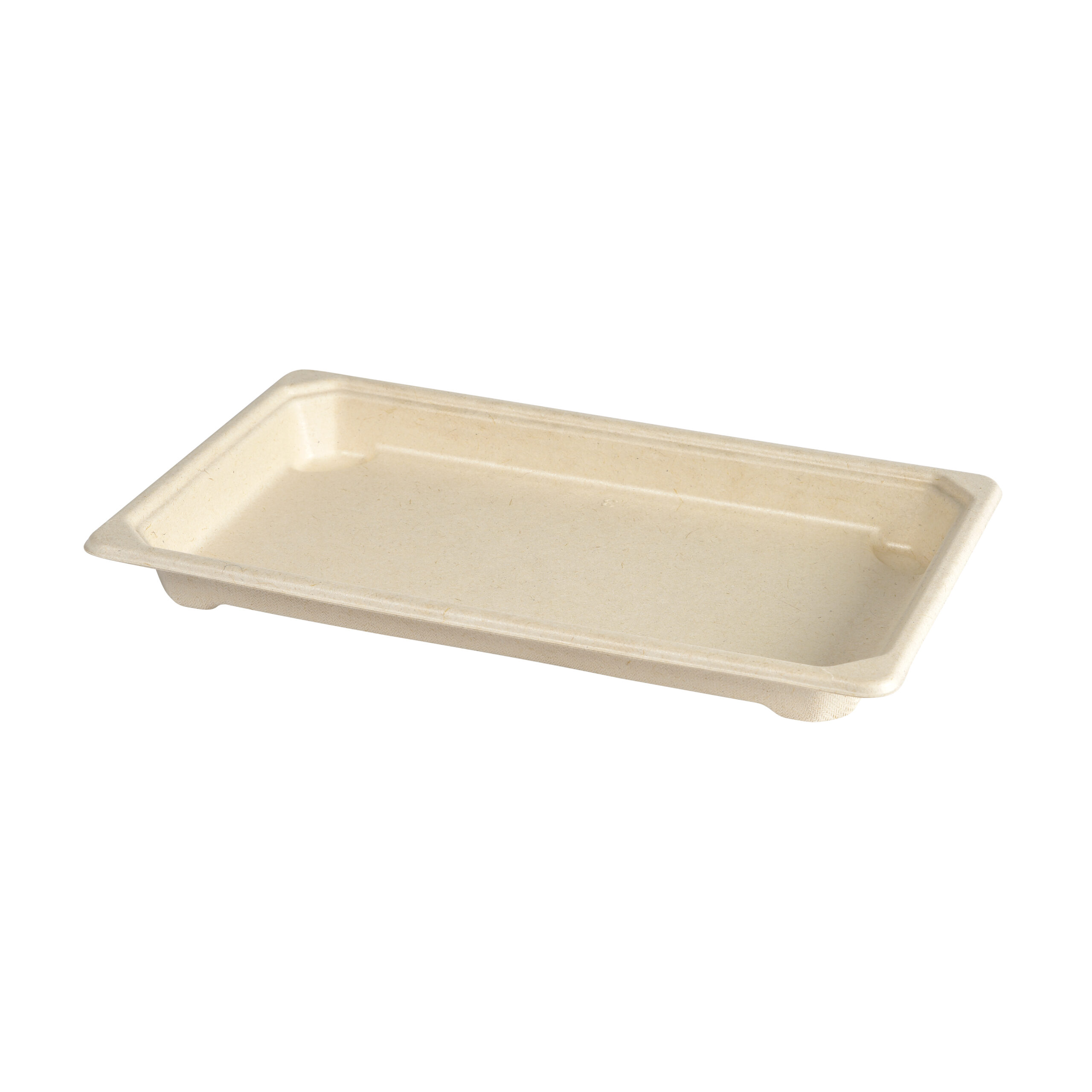 Tray Sushi Bagasse Med.215X135X22Mm 400P