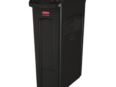 Rubbermaid Slim Jim afvalbak met ventilatiekanalen zwart 87L