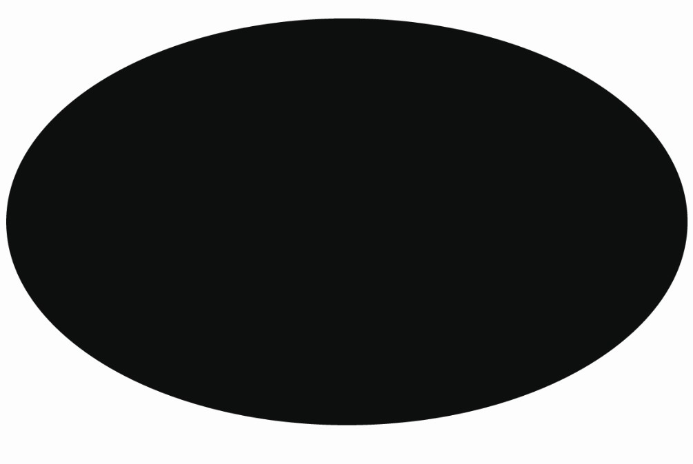 Ovalen zwart 14x21cm 500 stuks