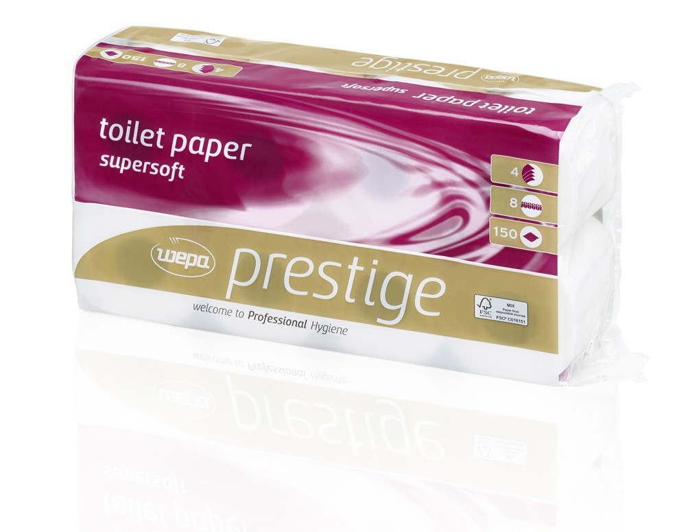 Toiletpapier Prestige 150vel 4ply 9x8r