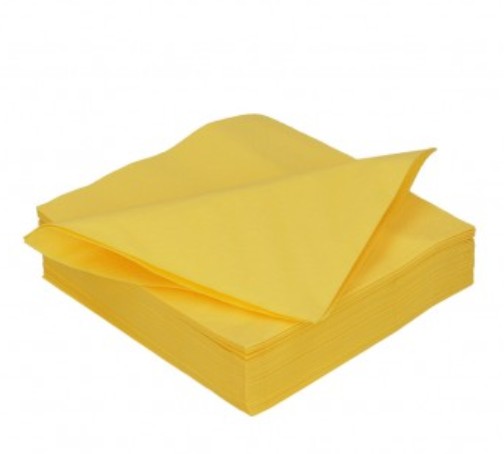 Servetten yellow 33×33 2ply 16×125 stuks