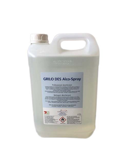 Grilo Des Alco Spray 80% surfaces 5l(geregistreerd nummer Ministerie-Biocide)