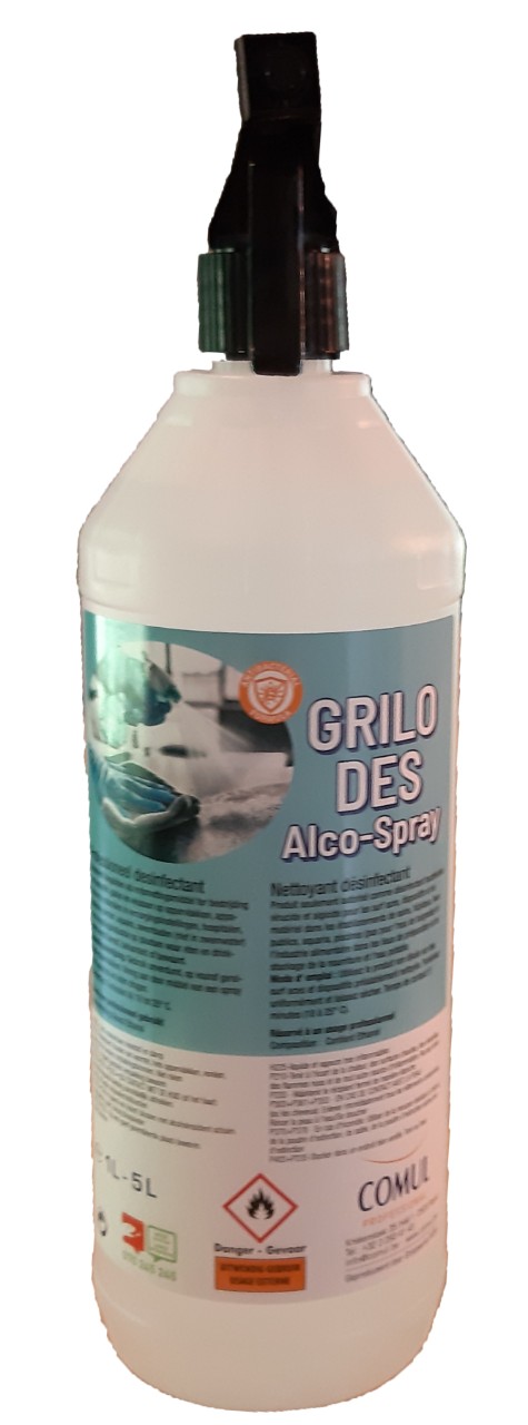 Grilo Des Alco Spray 80% Surfaces 1l (geregistreerd nummer Ministerie-Biocide)