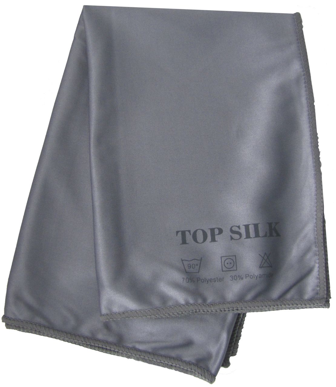 Glazendoek Top Silk grijs 50x70cm