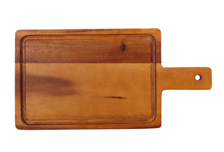 Acacia plank met handvat klein 35 x 18 cm