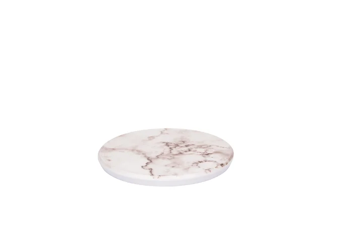 Plateau marble white round 18 cm