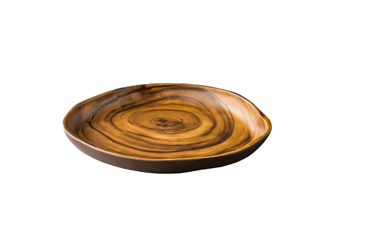 African wood rond bord 30 x 30 x 4 cm