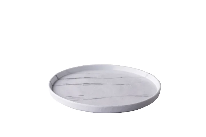 Bord stapelbaar marmer 27,3 cm