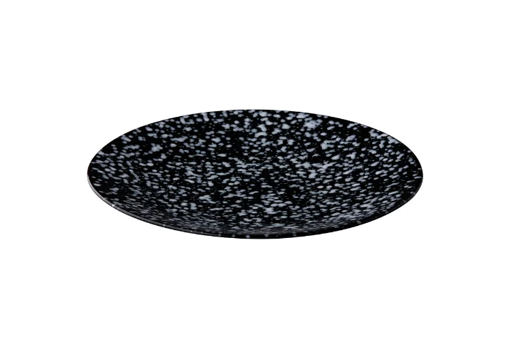 Q Authentic coupe bord zwart 'white spots' 27 cm