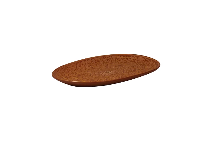 Barcelona oval plate brown 25,5 x 16,5 cm
