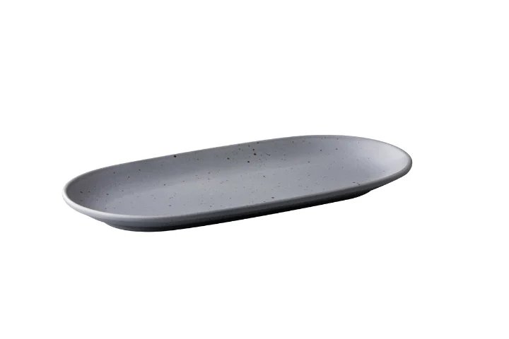 Tinto ovale serveerbord mat grijs 30 x 15 cm