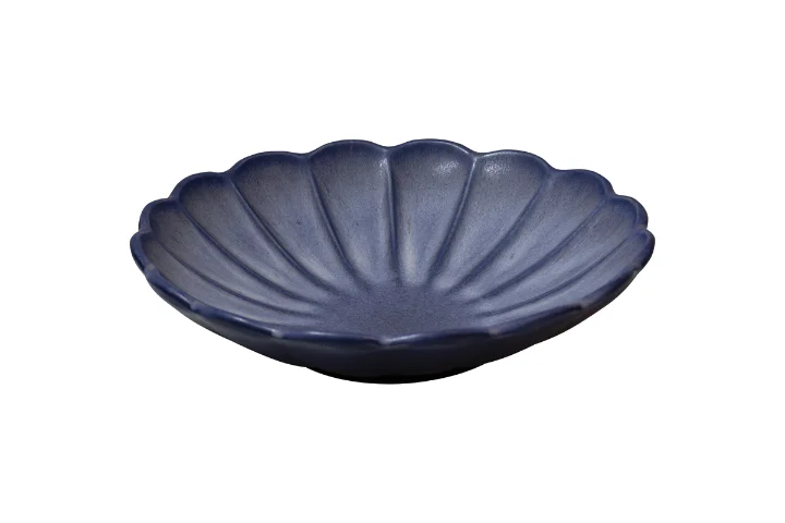 Flower pasta plate blue 24 cm