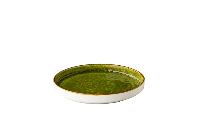 Jersey bord opst. rand stapelbaar groen 20,5 cm