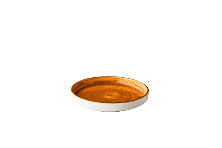 Jersey bord opst. rand stapelbaar oranje 16,2 cm