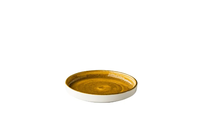 Jersey bord opst. rand stapelbaar geel 16,2 cm