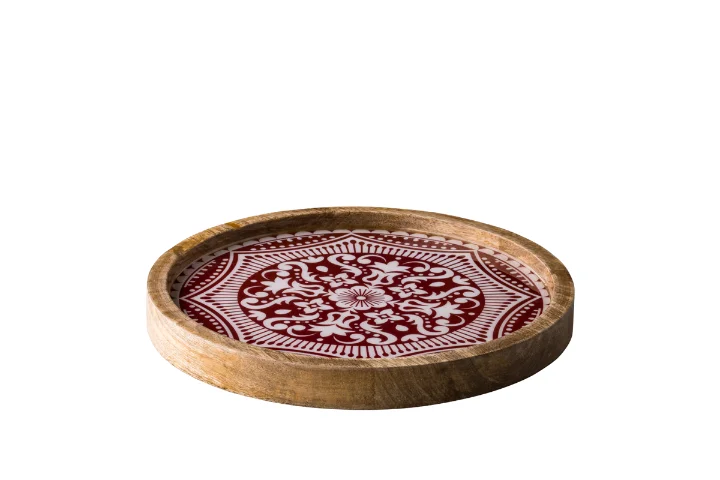 Houten bord Marrakech rood 25 cm