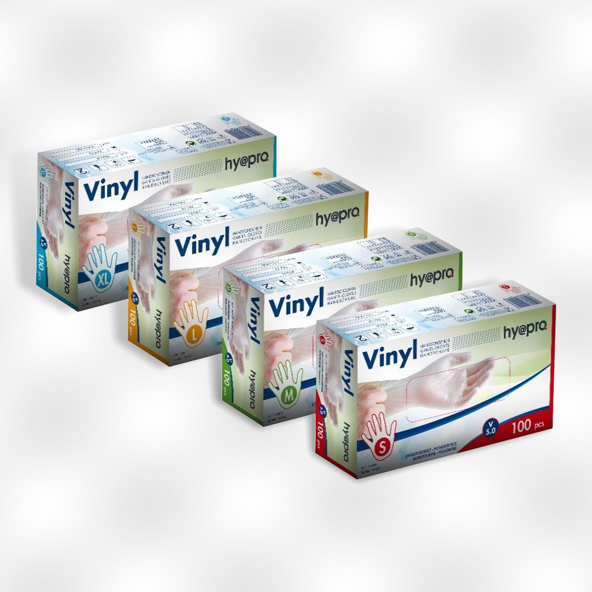 Wegwerphandschoenen Vinyl Transparant Wit L 100st