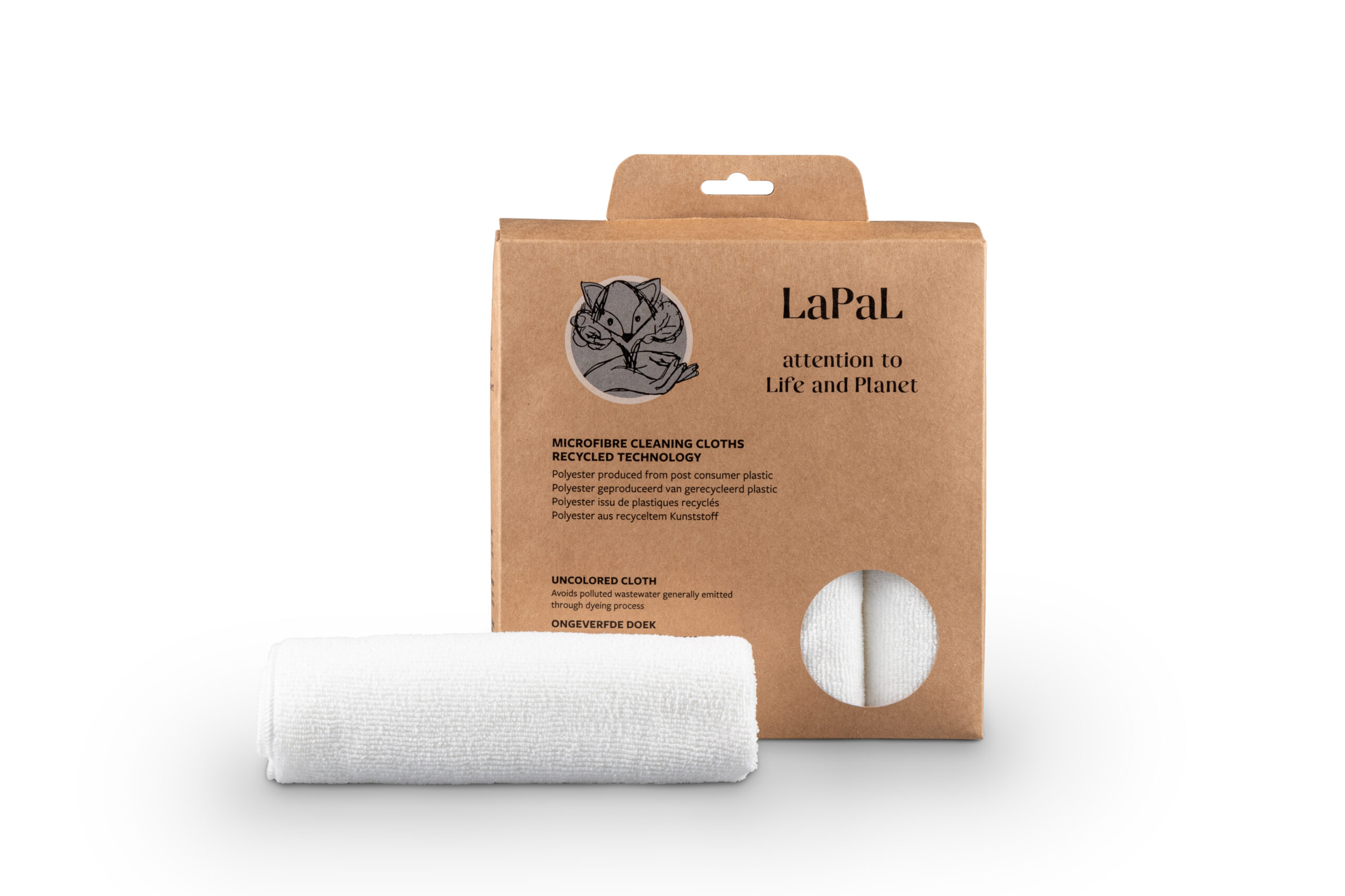 Microfibre Eco Friendly Lapal Blanc 5P