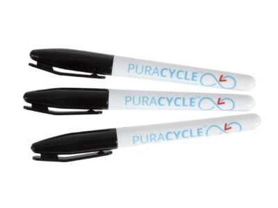 Puracycle gifvrije permanentmarkers zwart (3 stuks)