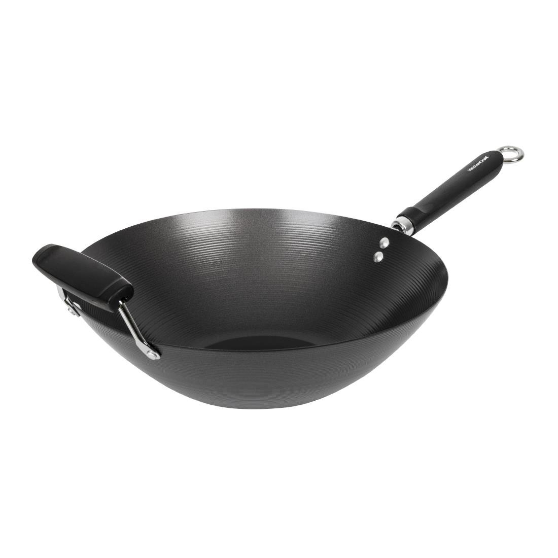 Anti-kleef inductie wok met platte bodem 35,5cm