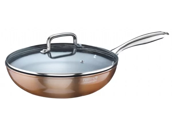 Pintinox Materic wok avec couvercle D280xH95mm